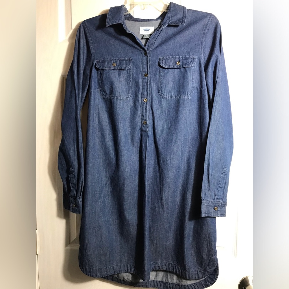 Old Navy Denim Shirt Dress Denim S - Picture 2 of 6